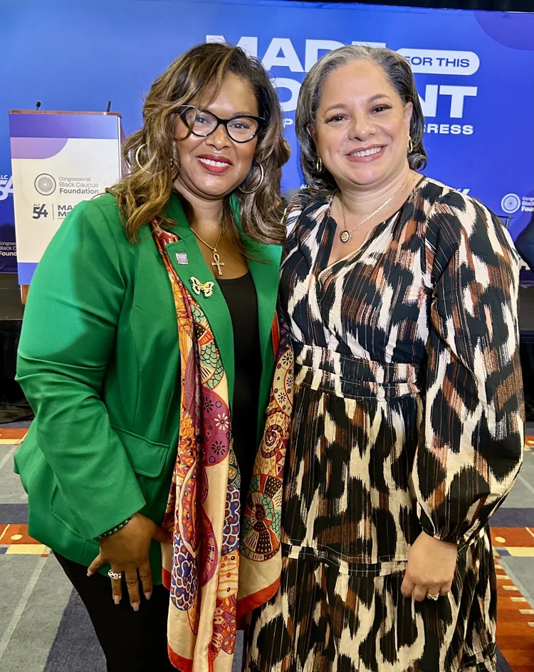 Rev. Kimberly Williams at a panel called “One Size Does Not Fit All” on resilience in the community health workforce. The panel was sponsored by Johnson & Johnson.