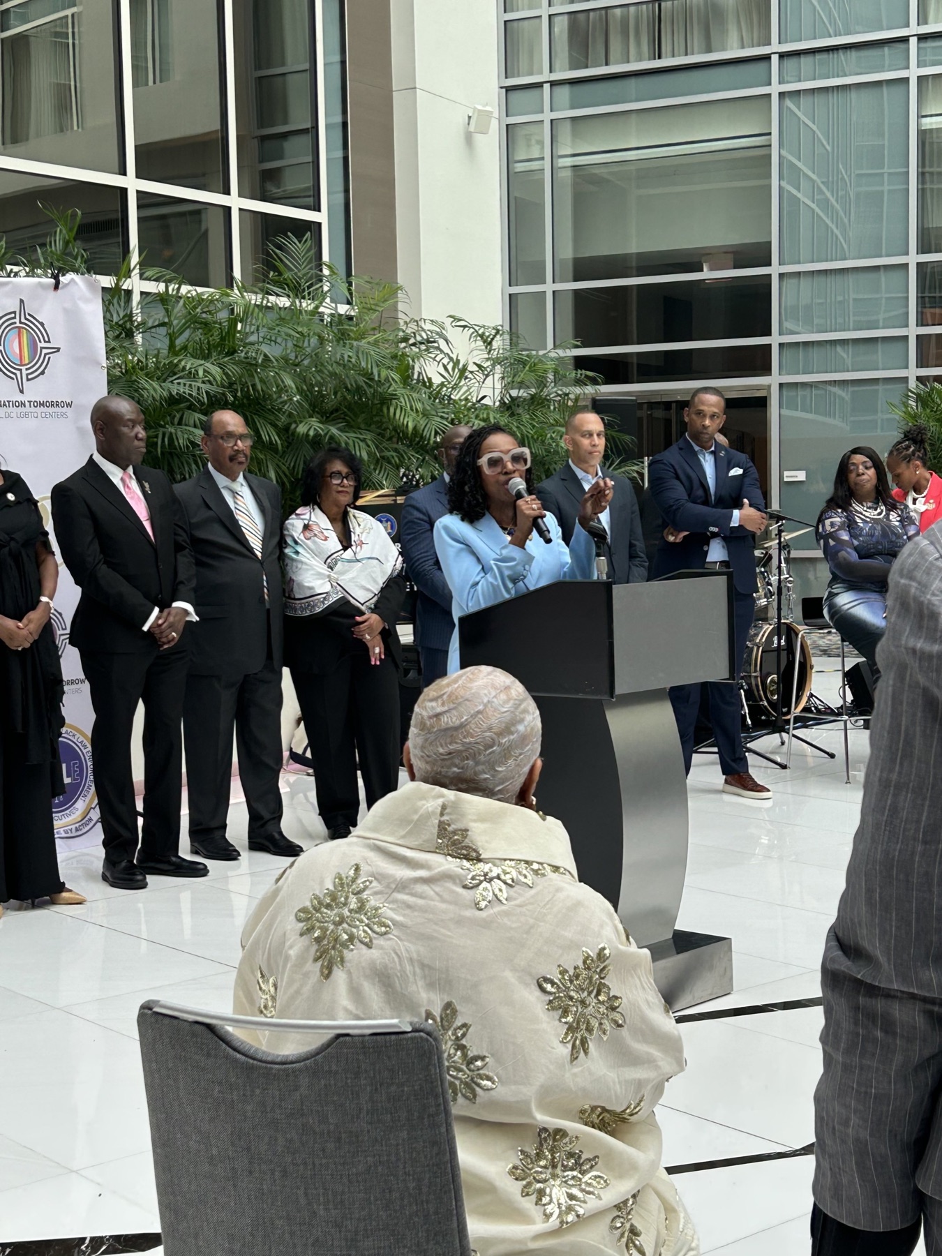 Rep. Yvette Clarke delivers remarks at the AACEO Reception
