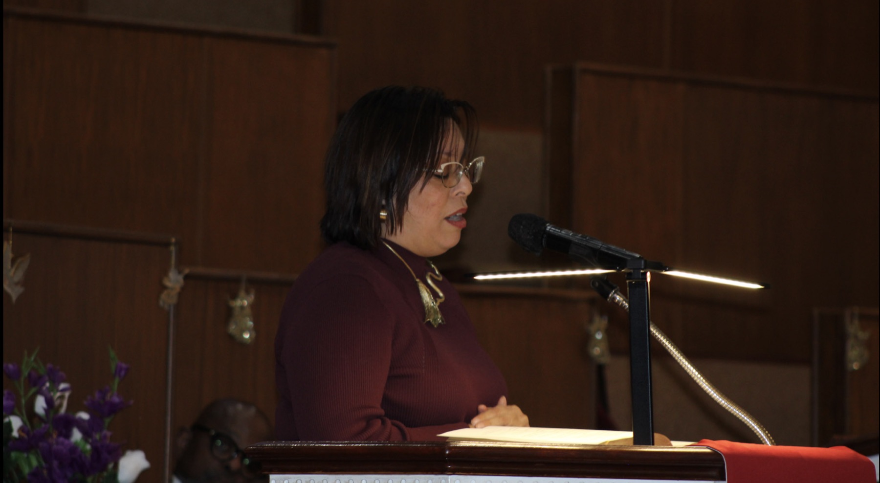 United Way of New York City President & CEO Grace Bonilla delivers remarks