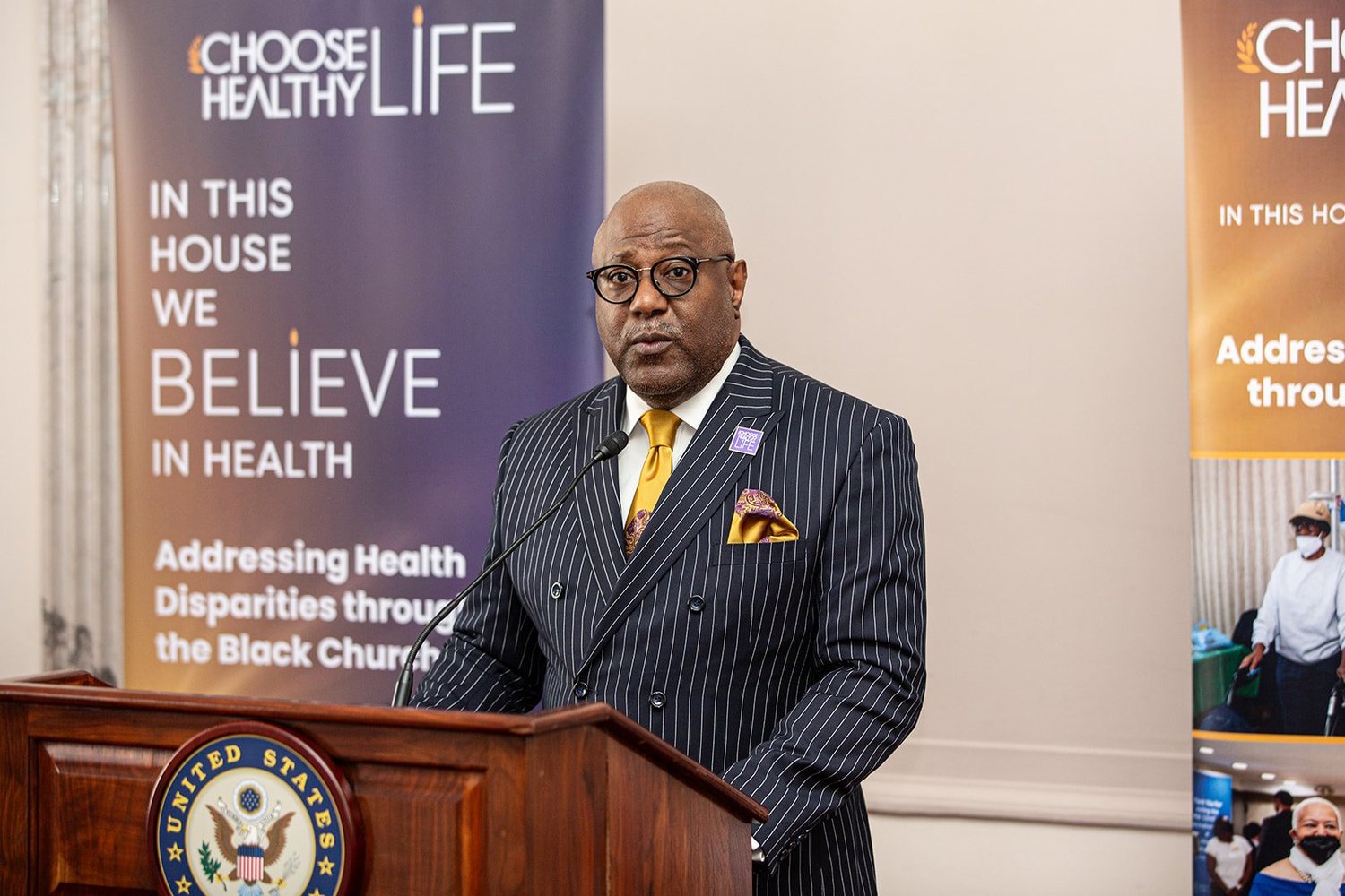 CHL Washington, D.C. Clergy Leader Rev. Kendrick Curry welcomes the crowd to his home city