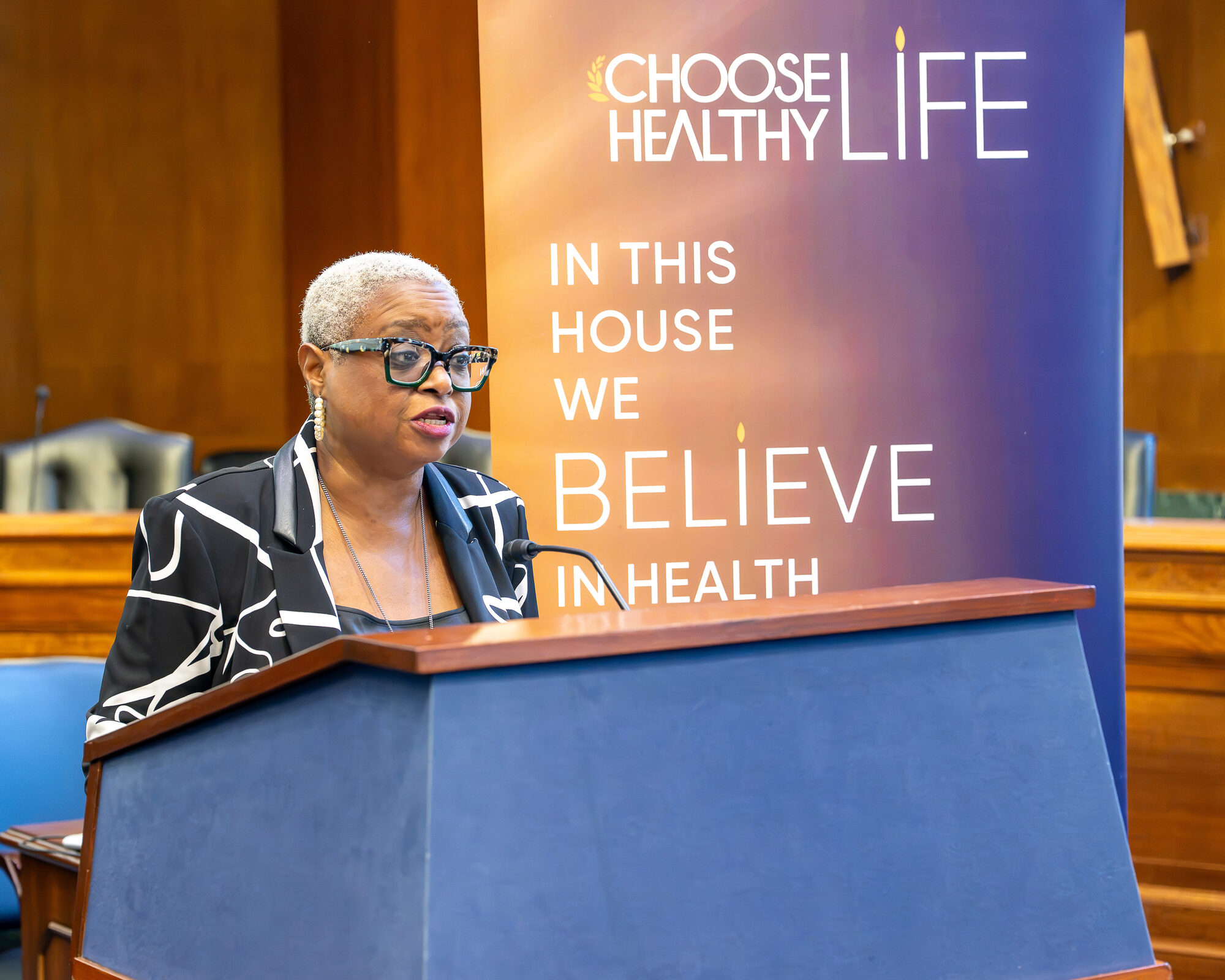 CHL Clergy Council Co-Chair Bishop Leah D. Daughtry delivers remarks