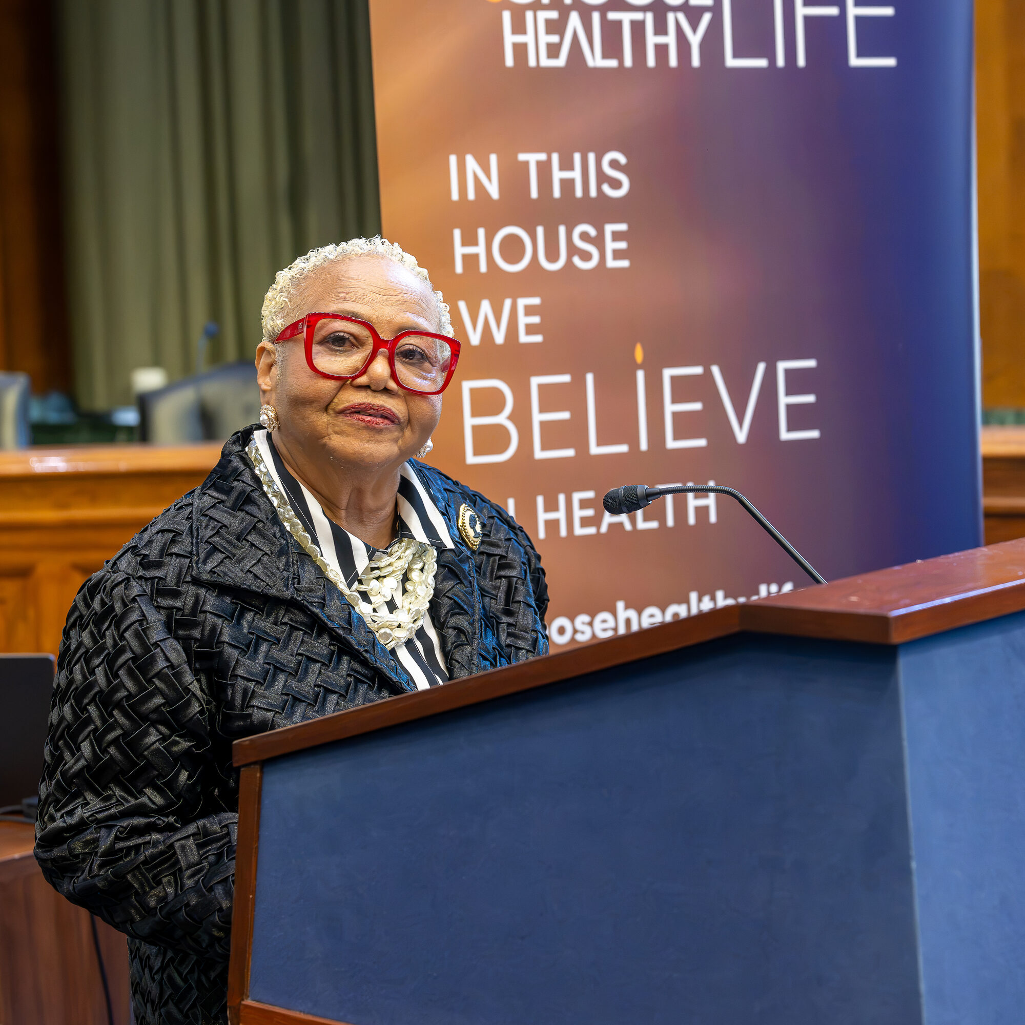 CHL Founder & Board Chair Debra Fraser-Howze delivers remarks