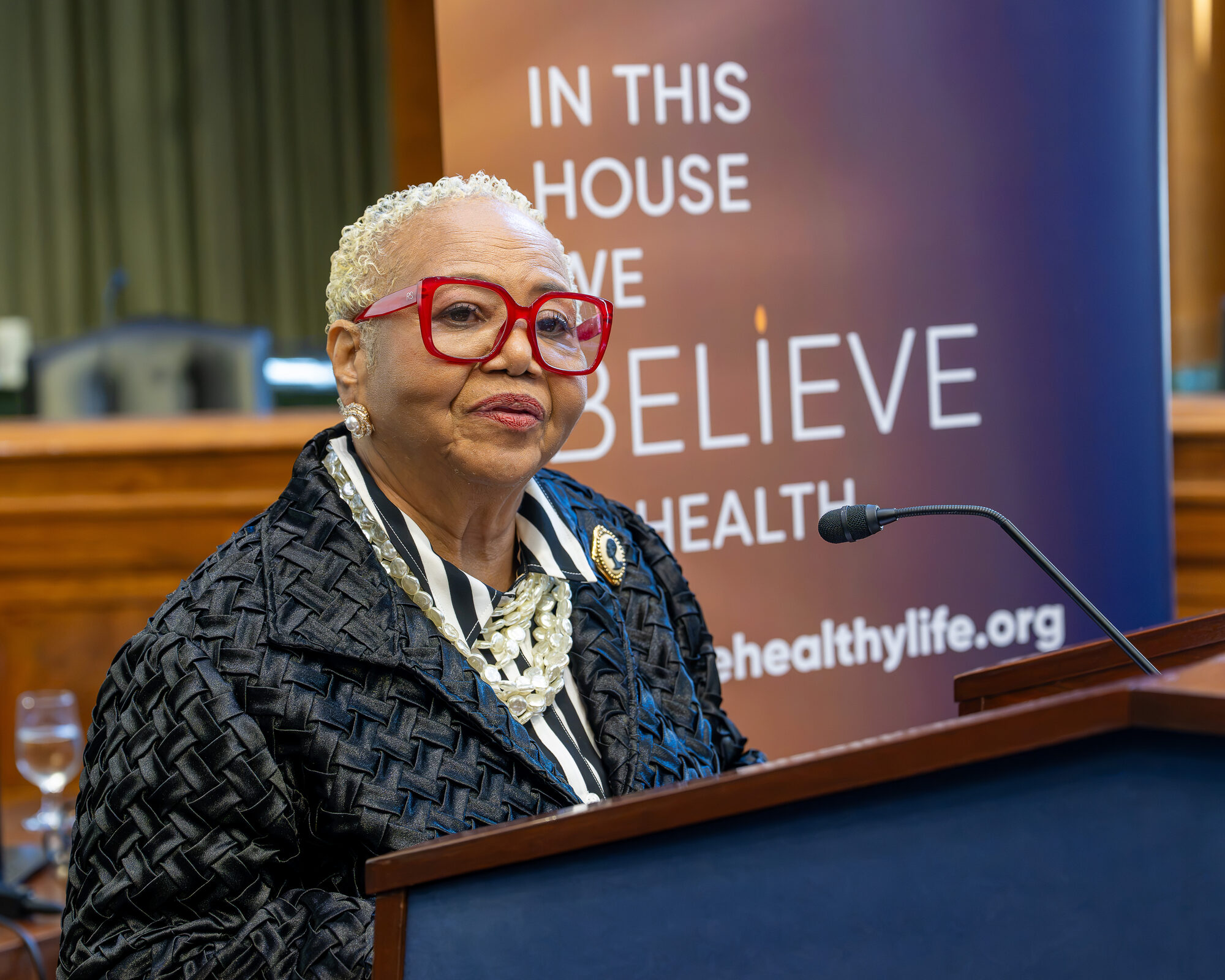 CHL Founder & Board Chair Debra Fraser-Howze delivers remarks