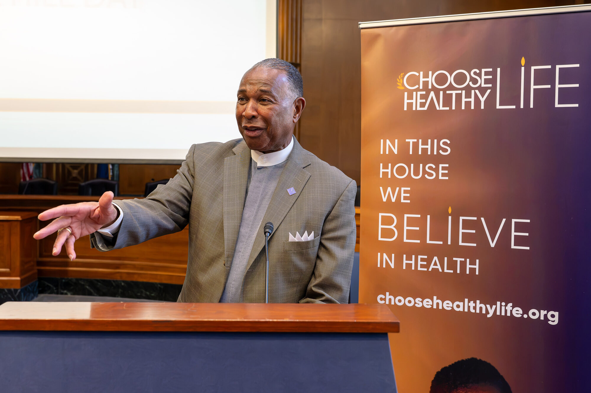 CHL New York Senior Advisor Rev. Jacques A. DeGraff leads the opening prayer